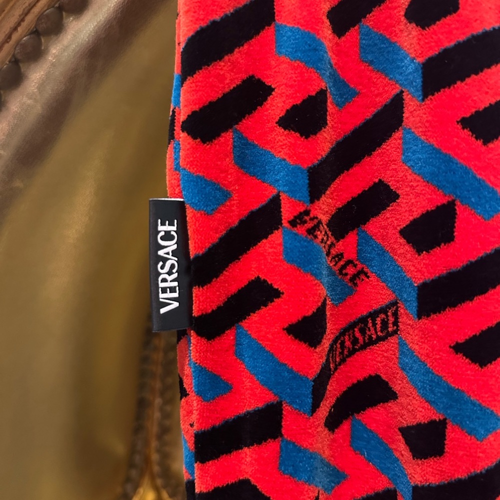 Versace Greca Red And Black Patterned Joggers, Si… - image 4